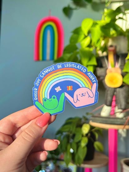 The Peach Fuzz - Queer Joy Cannot Be Legislated Away Sticker