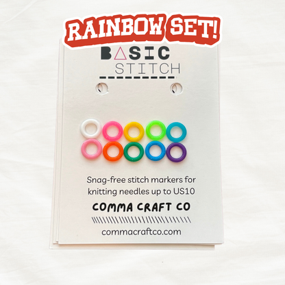 Comma Craft Co - Neon Snag-Free Silicone Stitch Markers