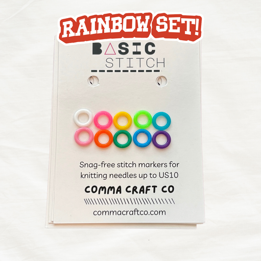 Comma Craft Co - Neon Snag-Free Silicone Stitch Markers