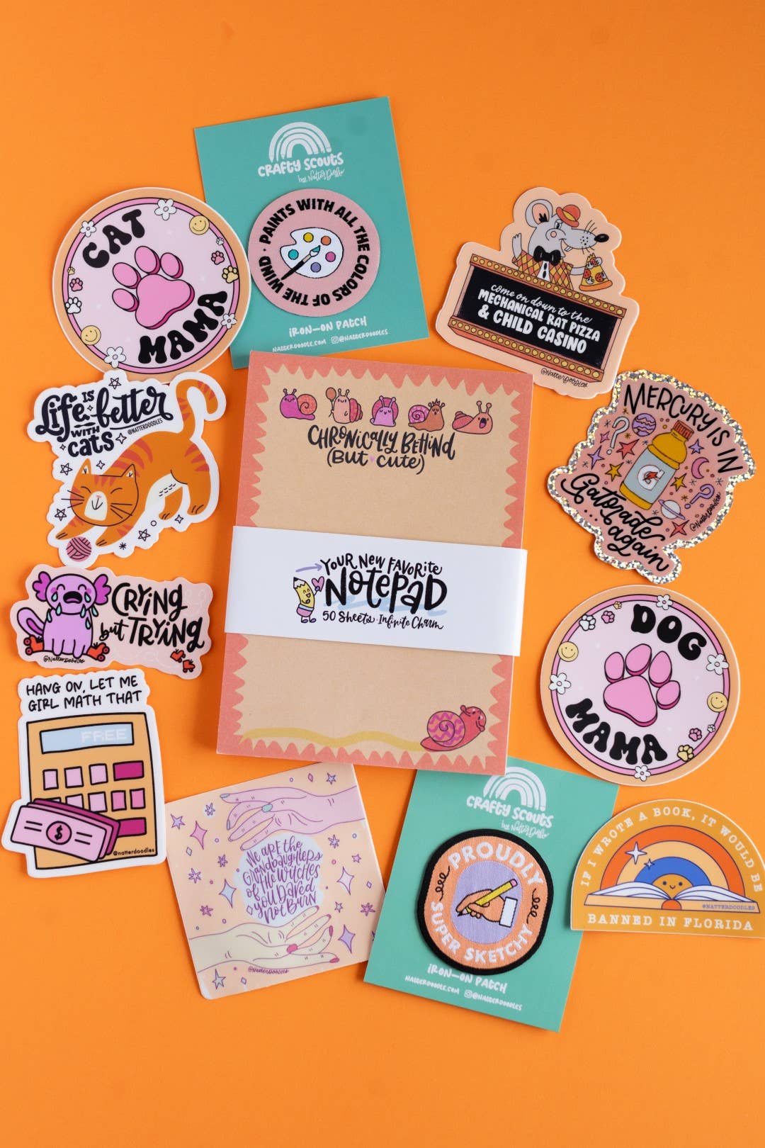 Natterdoddle - Mercury Is In Gatorade Again Sticker Glitter Vinyl Funny