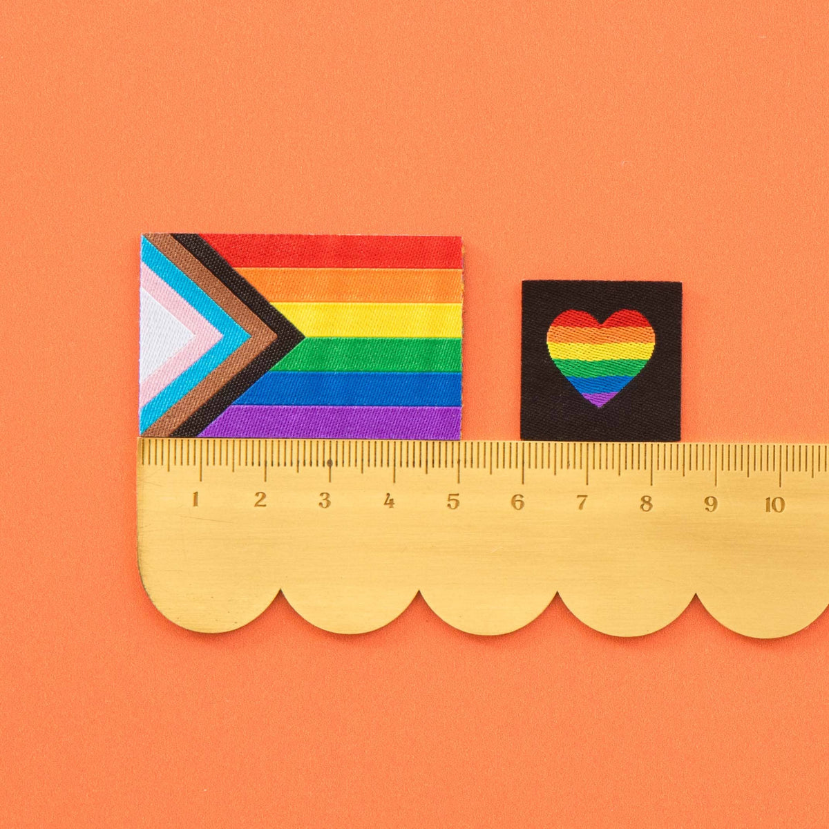 Sarah Hearts - Pride Rainbow Iron-on Label Multipack