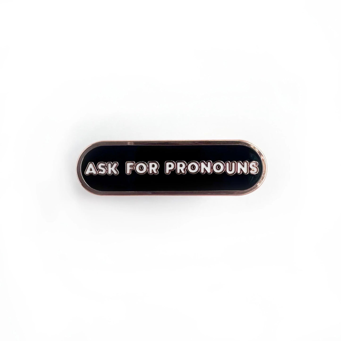 Kitty with a Cupcake - Pronoun Plaque Enamel Pins