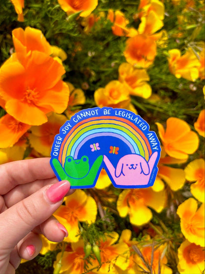 The Peach Fuzz - Queer Joy Cannot Be Legislated Away Sticker
