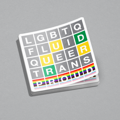 SHEWOLF Designs - Proud Word Game LGBTQ Sticker